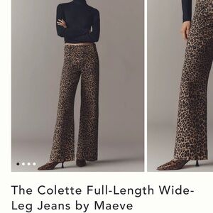 Anthropologie The Colette Full-Length Wide-Leg Jeans by Maeve size 28